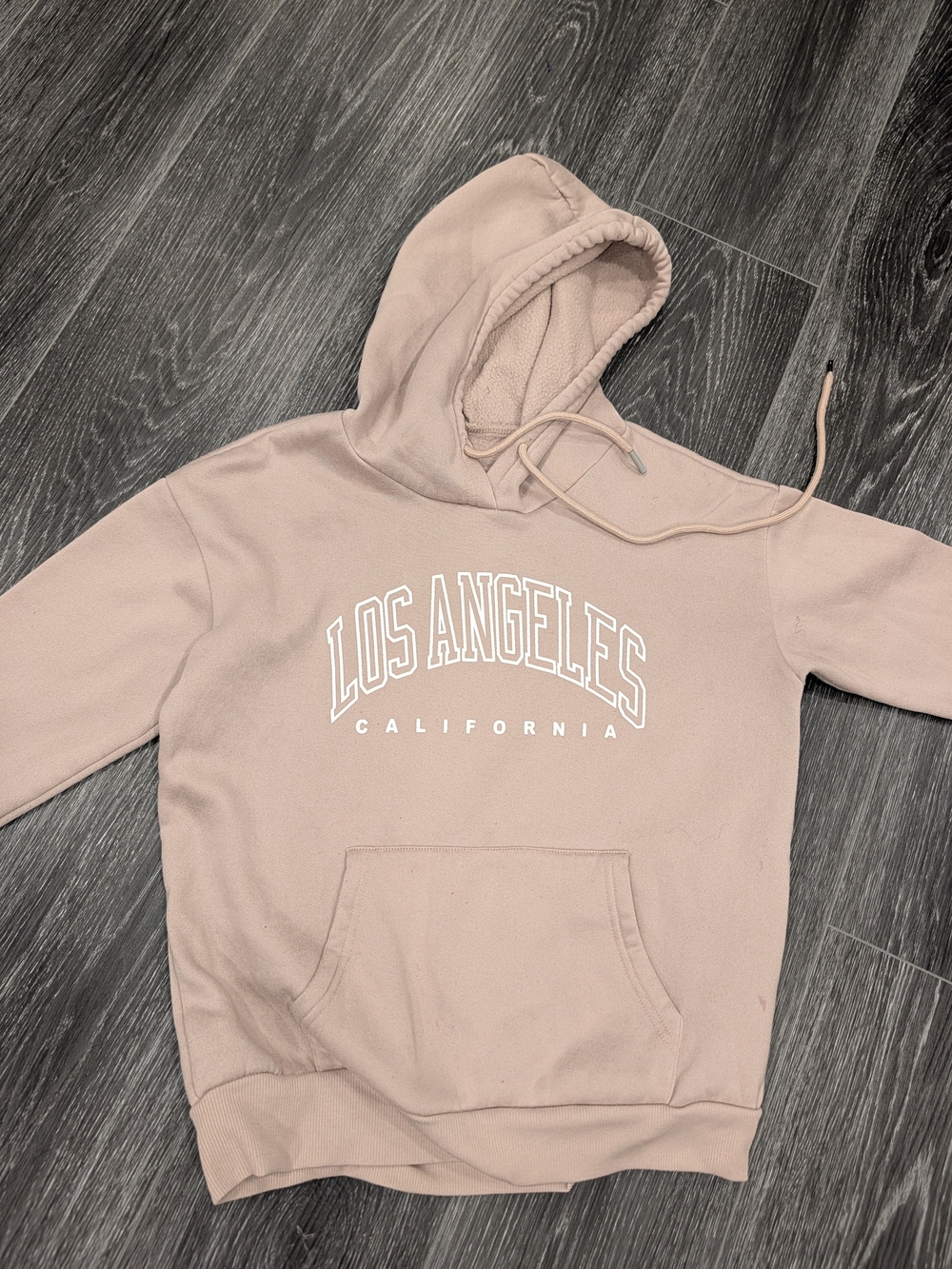 Beige Los Angeles Pullover Hoodie